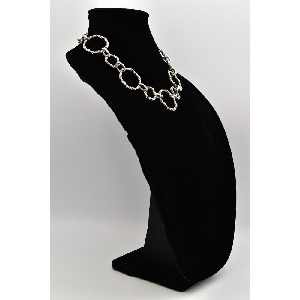 Peter Thomas Roth Sterling Signature 20" Necklace 135.0g Ribbon Reed Design - Picture 3 of 12